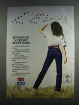1984 Levi's 505 Jeans Ad - Flight of Fashion - $18.49