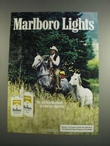 1984 Marlboro Cigarettes Ad - Marlboro Man, Cowboy, Horses - £14.50 GBP