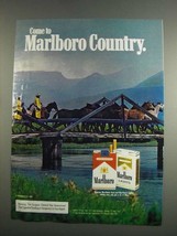 1984 Marlboro Cigarettes Ad - Marlboro Man, Cowboys - £14.50 GBP