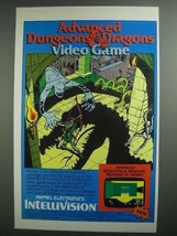 1984 Mattel Advanced Dungeons &amp; Dragons Video Game Ad - £14.55 GBP