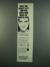1984 Max Factor Erace Cover-Up Ad - Pass the Test - £14.55 GBP