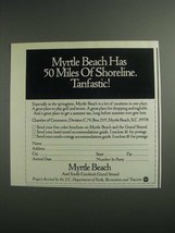 1984 Myrtle Beach South Carolina Ad - Tanfastic - £14.56 GBP