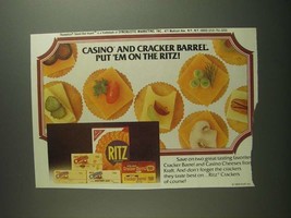 1984 Nabisco Ritz Crackers &amp; Kraft Cheese Ad - £14.54 GBP