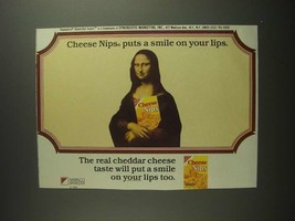 1984 Nabisco Cheese Nips Crackers Ad - Smile On Lips - £14.50 GBP