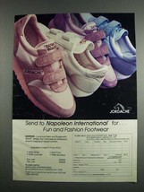 1984 Napoleon International Jordache Gripper Shoes Ad - £13.82 GBP