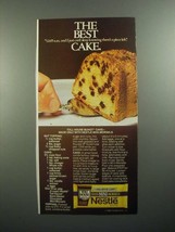 1984 Nestle Mini-Morsels Ad - Toll House Bundt Cake - £14.78 GBP