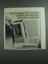 1984 Olympus L200 Microcassette Tape Recorder Ad - £14.48 GBP