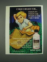 1984 Parke-Davis Caladryl Lotion Ad - Uniqe Relief - $18.49