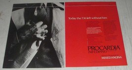 1984 Pfizer Procardia Ad - The 7:36 Left Without Him - £14.50 GBP