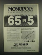 1984 Pioneer Monopoly Kentucky Bluegrass Ad - 65 in 5 - $18.49