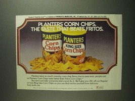 1984 Planters Corn Chips Ad - Beats Fritos - £14.54 GBP