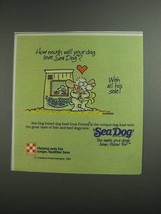 1984 Purina Sea Dog Brand Dog Food Ad - Dog Love - £13.80 GBP