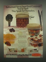1984 Rubbermaid Servin&#39; Saver Containers Ad - £14.90 GBP