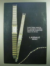 1984 Seiko Lassale Watch Ad - Contemporary Sensibility - £14.78 GBP