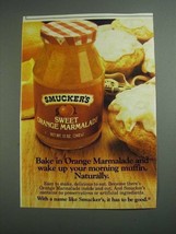 1984 Smucker&#39;s Sweet Orange Marmalade Ad - Muffin - £14.61 GBP