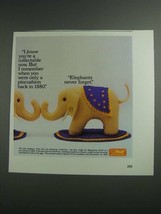 1984 Steiff Felt Elephant Ad - Know You&#39;re Collectable - £14.78 GBP