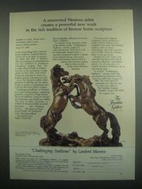 1984 The Franklin Gallery Ad - Challenging Stallions - £14.73 GBP