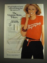1984 Virginia Slims Cigarettes Ad - What&#39;s Bright Red - £14.56 GBP