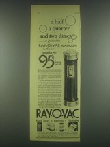 1930 Ray-O-Vac Flashlight Ad - Half A Quarter - £14.54 GBP