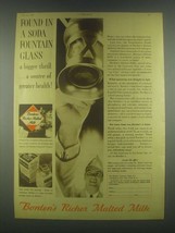 1931 Borden&#39;s Richer Malted Milk Ad - Soda Fountain - £14.65 GBP