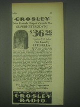 1931 Crosley Litlfella Superheterodyne Radio Ad - £14.78 GBP