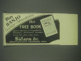 1931 Gibson Inc. Ad - Play Banjo Guitar Mandolin - $18.49