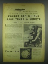 1931 Westclox Pocket Ben Watch Ad - Red Woodworth - £14.77 GBP