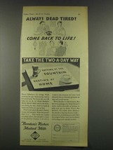 1932 Borden's Richer Malted Milk Ad - Dead Tired? - £14.52 GBP