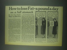 1932 Jad Salts Ad - How to Lose Fat A Pound a Day - £14.78 GBP