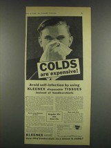 1932 Kleenex Tissues Ad - Colds are Expensive - £14.27 GBP