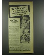 1932 Kleenex Tissues Ad - Wash Dirty Handkerchiefs? - $18.49