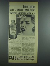 1933 Listerine Antiseptic Ad - Fight Colds - £14.50 GBP