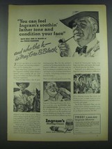 1937 Ingram&#39;s Shaving Cream Ad - Soothin&#39; Lather - $18.49
