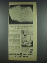 1935 General Electric Mazda Lamps Ad - Report Cards - £14.78 GBP