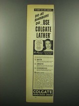 1939 Colgate Rapid-Shave Cream Ad - As Barbers Do - £14.48 GBP