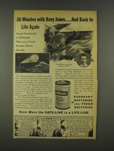 1936 Eveready Batteries Ad - 30 Minutes With Davy Jones - £14.50 GBP