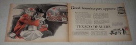 1939 Texaco Oil Ad - Good Housekeepers Approve - $18.49