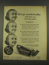 1937 Beech-Nut Oralgene Chewing Gum Ad - Mouth-Healthy - £14.54 GBP
