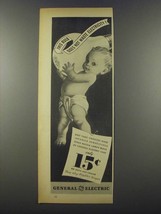 1937 General Electric Mazda Lamps Ad - Does Not Waste - $18.49