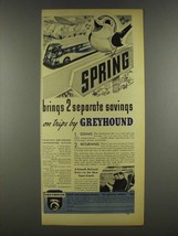 1937 Greyhound Bus Ad - Brings 2 Separate Savings - £14.50 GBP