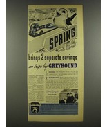 1937 Greyhound Bus Ad - Brings 2 Separate Savings - £14.78 GBP