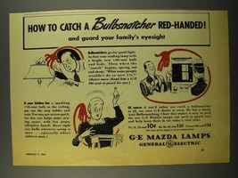 1942 General Electric G-E Mazda Lamps Ad - Bulbsnatcher - $18.49