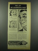 1939 Barbasol Shaving Cream Ad - The Joy Of - £14.72 GBP