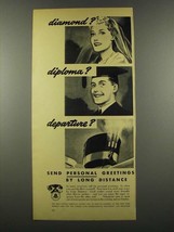 1939 Bell Telephone System Ad - Diamond? Diploma? - $18.49
