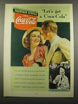 1939 Coca-Cola Soda Ad - Let's Get a Coca-Cola - $18.49
