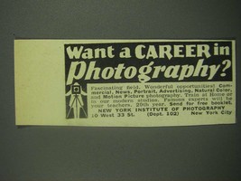 1939 New York Institute of Photography Ad - A Career - £14.50 GBP