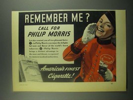 1939 Philip Morris Cigarettes Ad - Remember Me? - £14.46 GBP