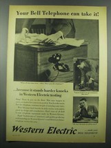 1939 Western Electric Ad - Bell Telephone Can Take It - £14.55 GBP