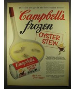 1955 Campbell&#39;s Oyster Stew Soup Ad - Frozen - £14.55 GBP