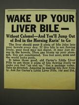 1941 Carter&#39;s Little Liver Pills Ad - Wake Up Bile - £14.62 GBP